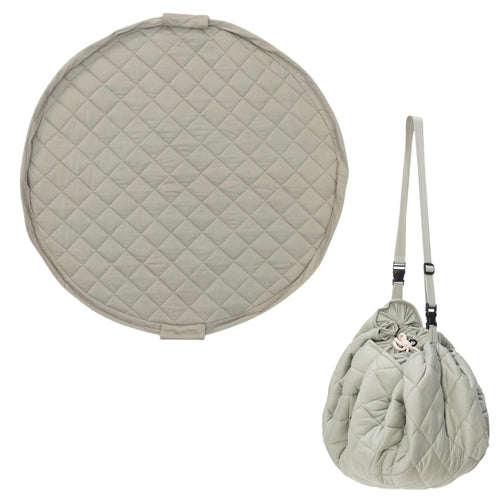 2-in-1 organic babyspeelkleed & reistas - meadow green