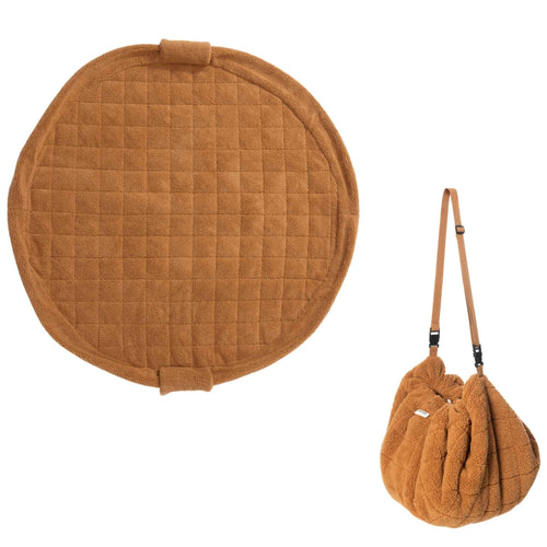 2-in-1 babyspeelkleed & reistas – teddy brown