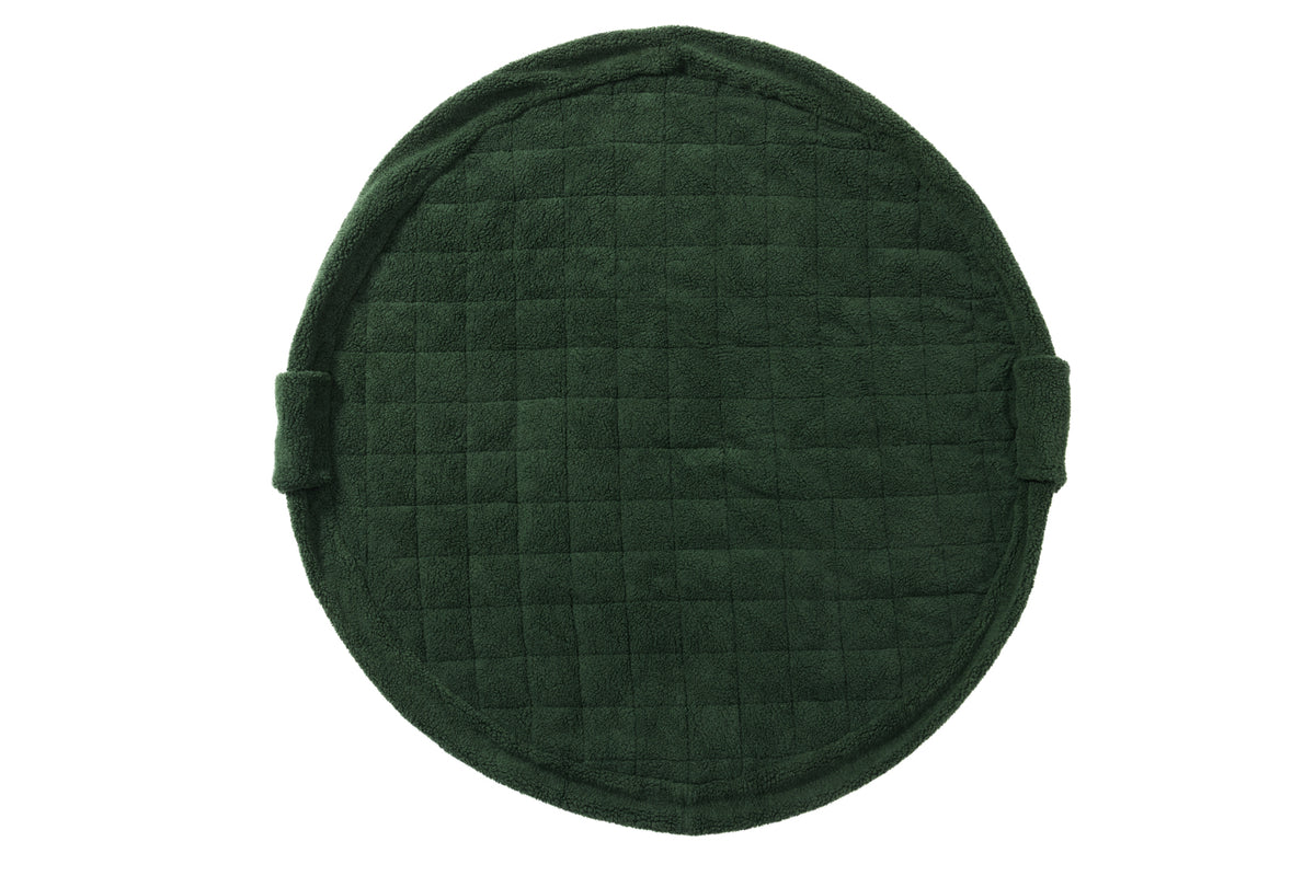 2-in-1 babyspeelkleed & reistas – teddy evergreen