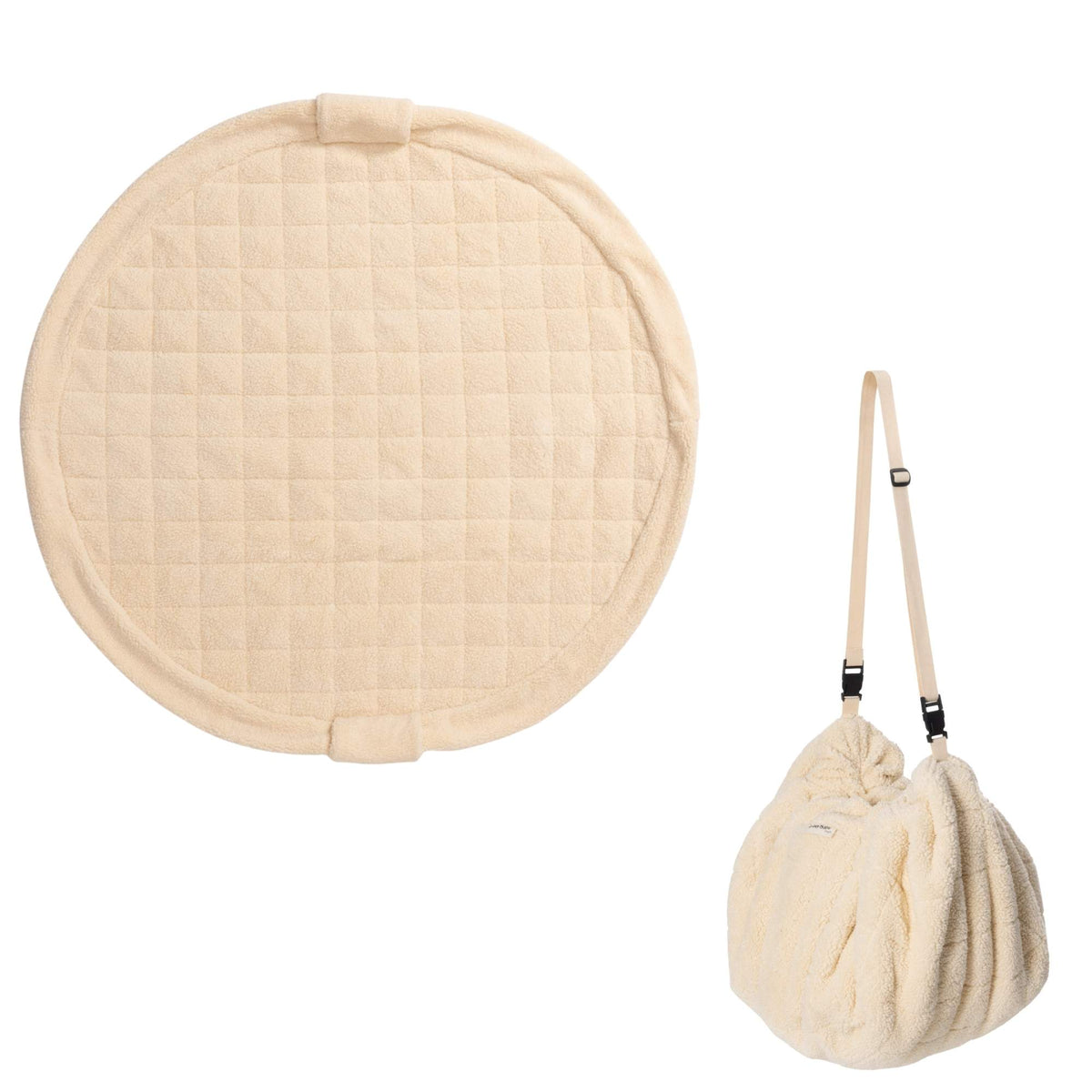 2-in-1 babyspeelkleed & reistas – teddy oak