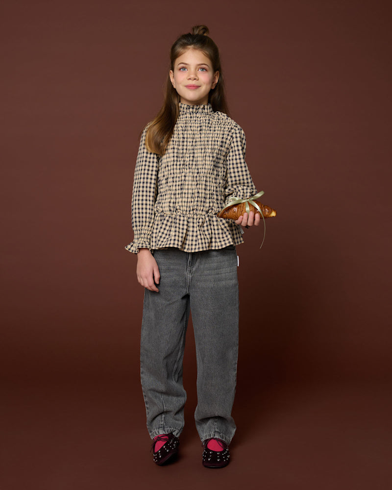 Petit Blush Jeans Ballon Fit Washed Grey