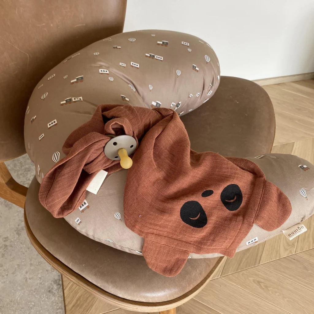 nuuroo Bjørk hydrofiele knuffeldoek Caramel cafe 70x70 - 2 pack