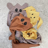 nuuroo Bjørk hydrofiele knuffeldoek Caramel cafe 70x70 - 2 pack