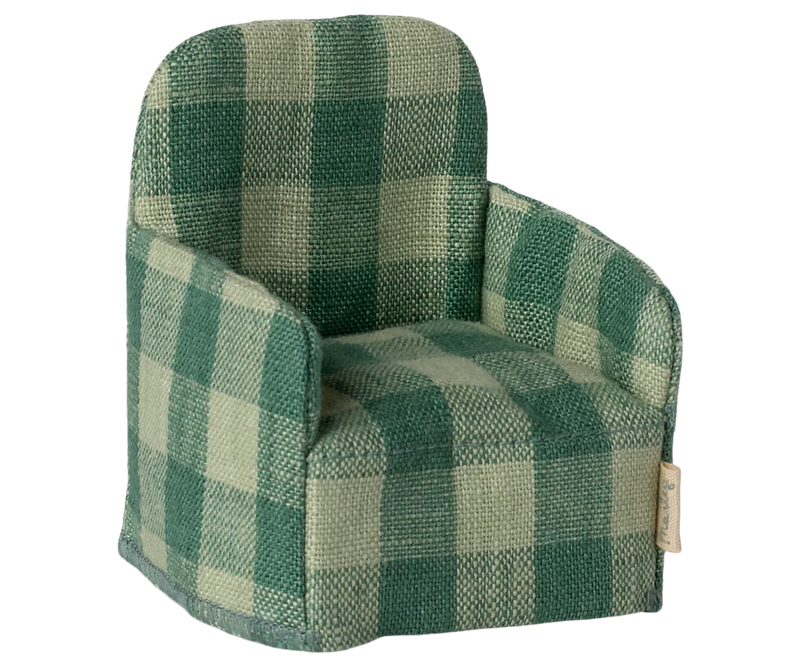 Maileg Chair Green Check