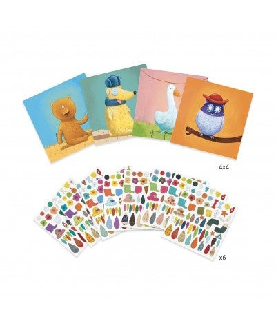 Djeco Creëren met stickers| Dieren