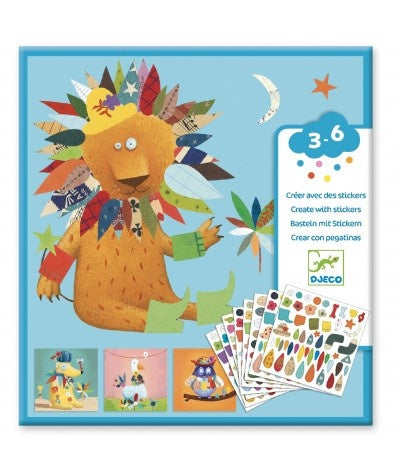 Djeco Creëren met stickers| Dieren