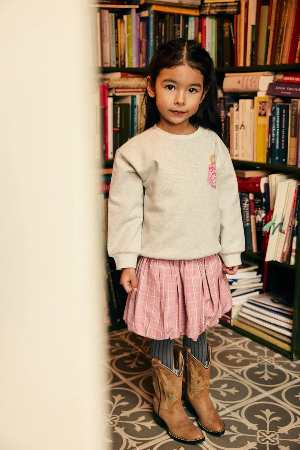 Daily7 Sweater Backprint - Light Grey Melange