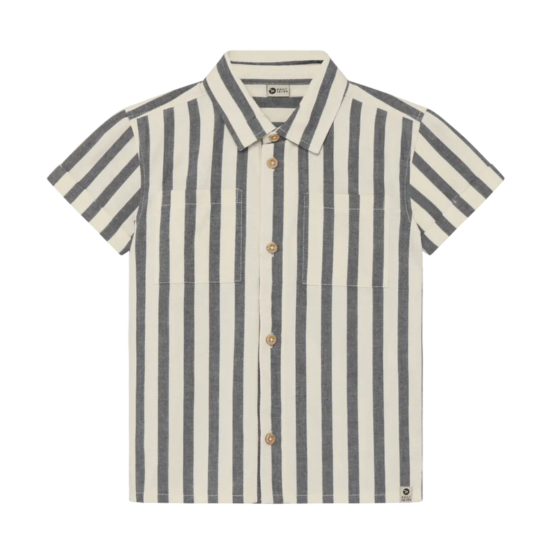 Daily7 Shirt Stripe Cotton Thunderstorm