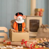 Sjaal met Verhaal Decoratie Muis Pietermuis Oranje