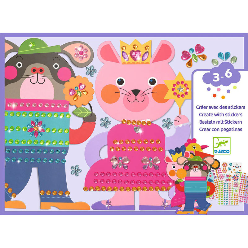 Djeco Knutselset Creëren met Stickers Sparkles