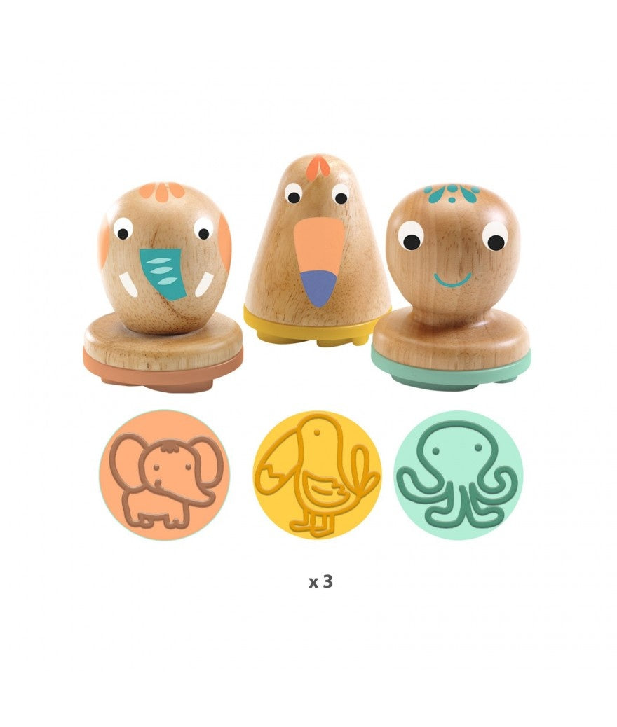 Djeco Stempels Dieren 3 stuks