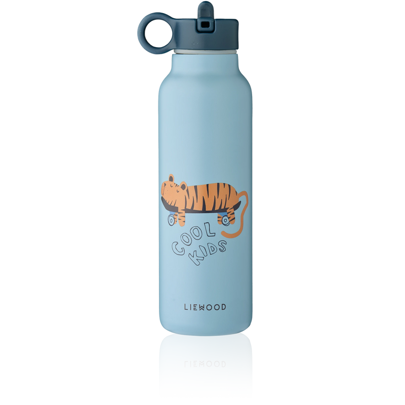 Liewood Drinkfles Falk 500 ml Tiger Beach Blue