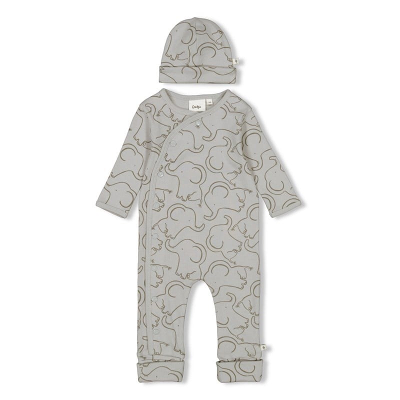 Feetje Babykleding Geschenkset Onesie met Muts Grijs