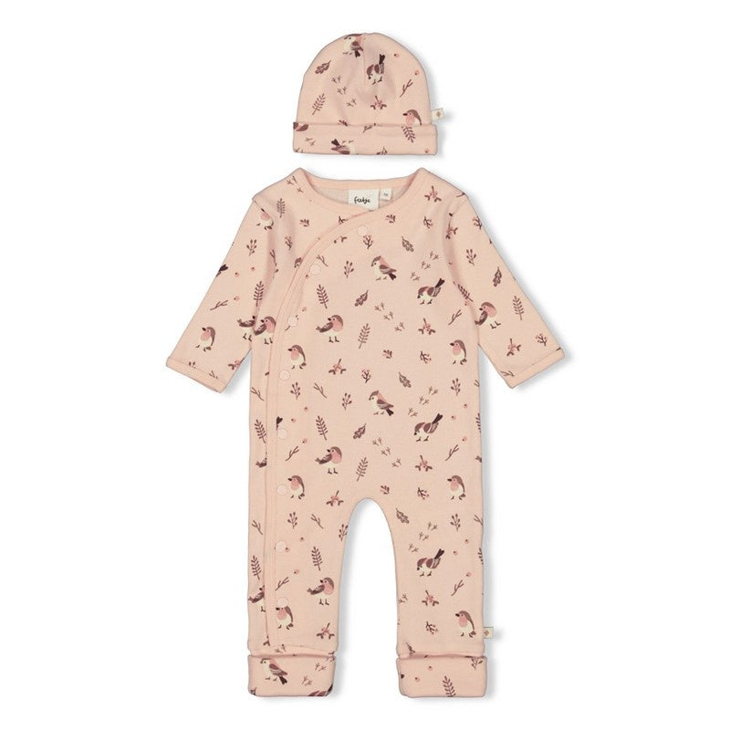 Feetje Babykleding Geschenkset Onesie met Muts Roze
