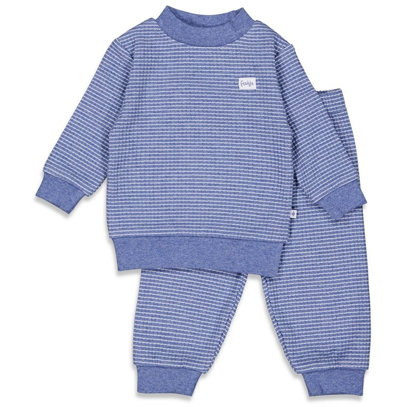 Feetje Pyjama's Pyjama Wafel Blue Melange
