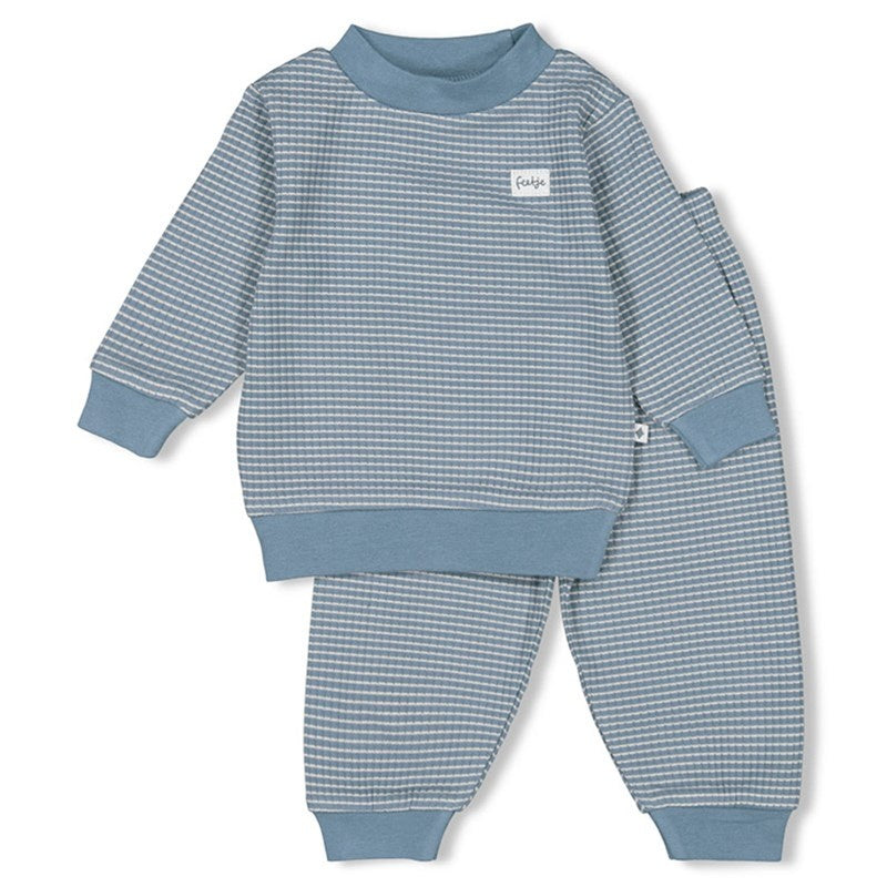 Feetje Pyjama's Pyjama Wafel IJsblauw