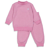 Feetje Pyjama's Pyjama Wafel Roze Melange