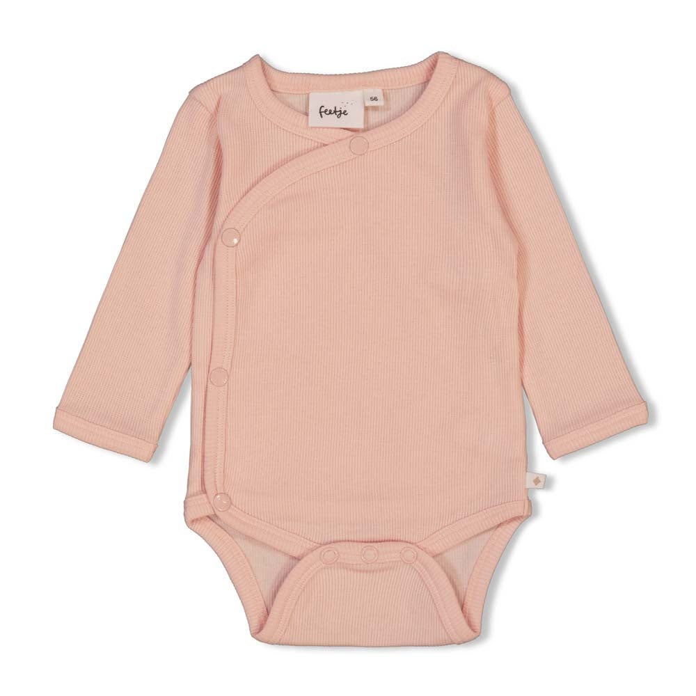 Feetje Babykleding Wikkelromper Rib Roze