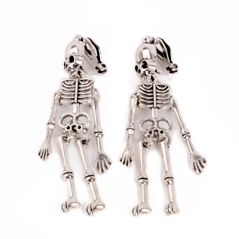 Great Pretenders Clip on Oorbellen Spooky Scary Skeleton