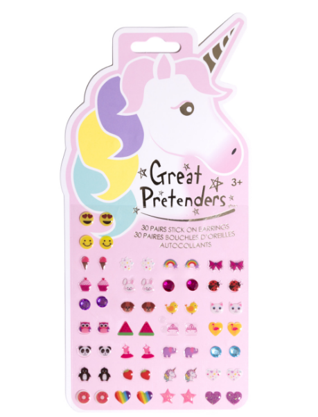 Great Pretenders Plakoorbellen Stick on Earrings Eenhoorn