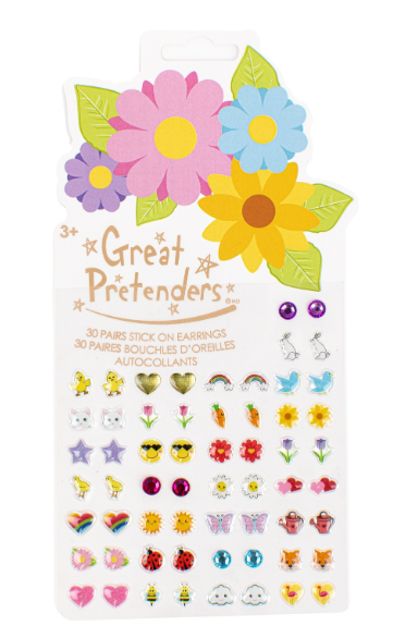 Great Pretenders Plakoorbellen Stick on Earrings Spring Flowers