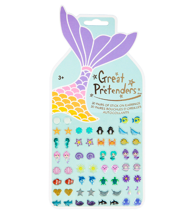 Great Pretenders Plakoorbellen Stick on Earrings Zeemeermin