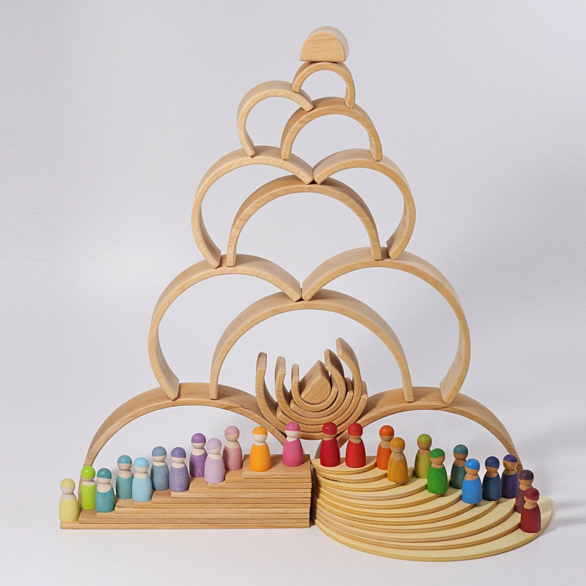 Grimm's Houten Regenboog Naturel Groot