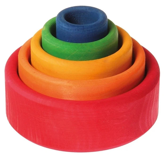 Grimm's Houten Stapelbakjes Rond Rood