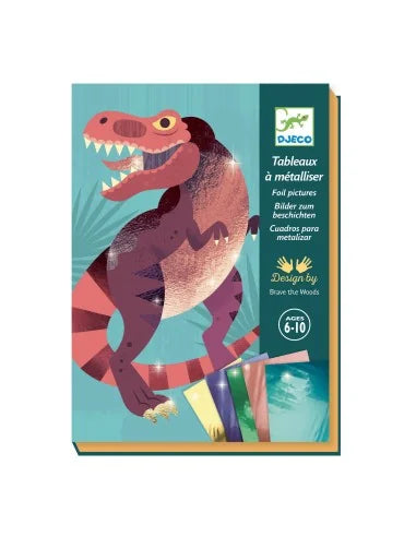 Djeco Schilderijtje Metallic | Dinosaurussen