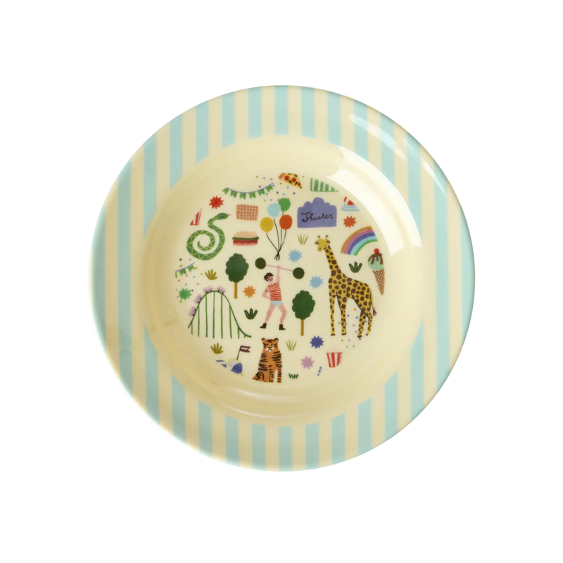 Rice Melamine Diep Bord - Fun Fair Mint