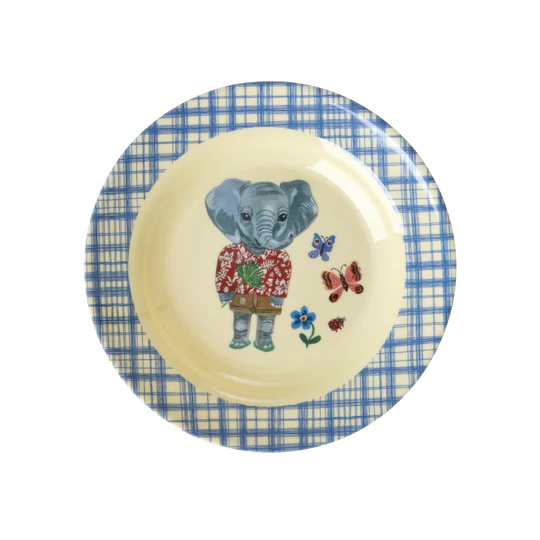 Rice Melamine Diep Bord Vintage - Nathalie Lété Blue