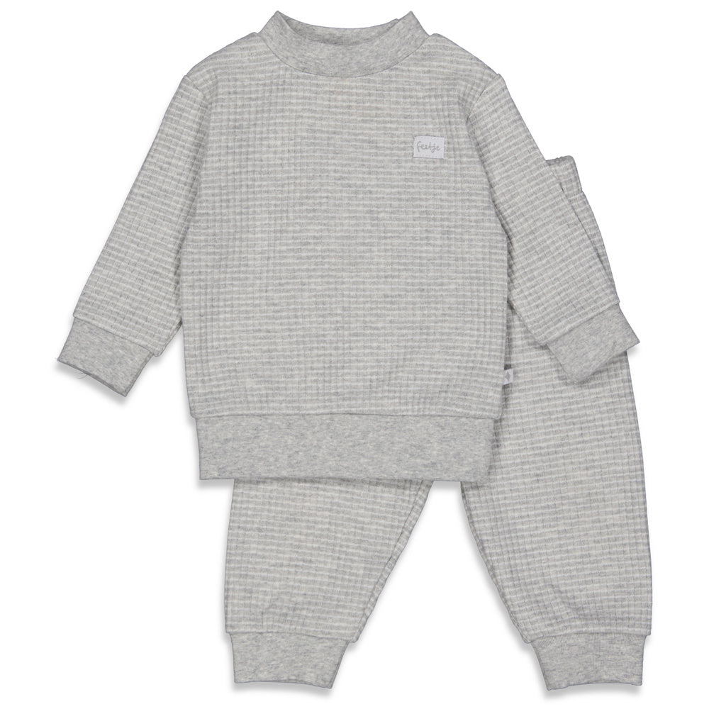 Feetje Pyjama's Pyjama Wafel Grey Melange