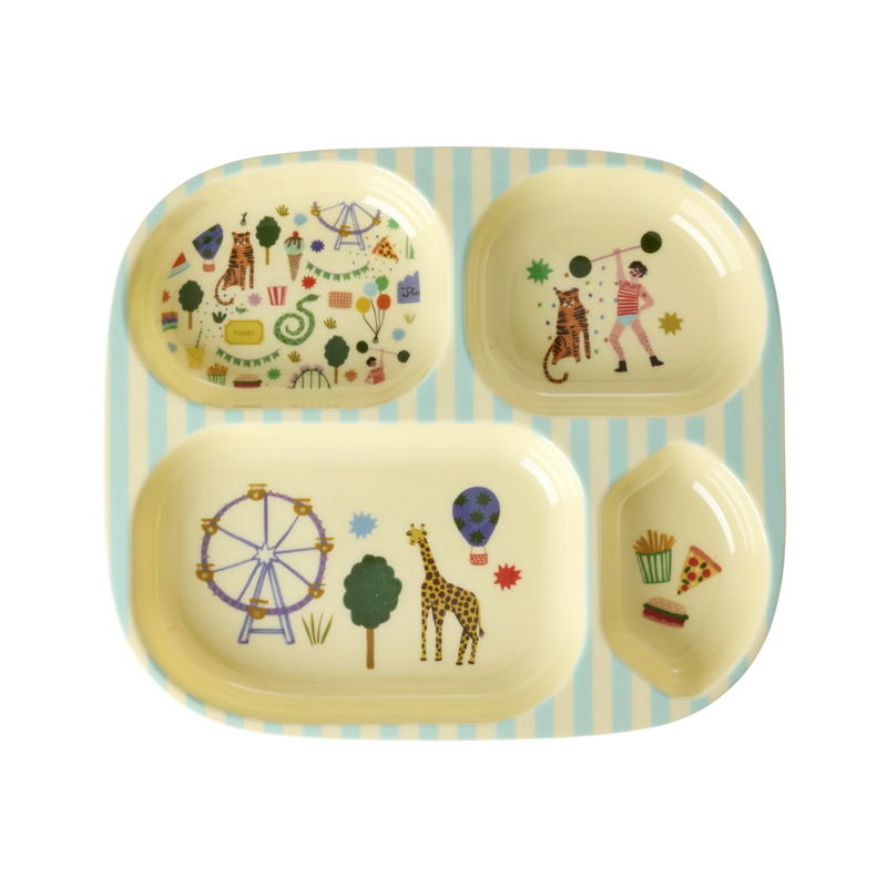 Rice Melamine Vakjesbord - Fun Fair Mint