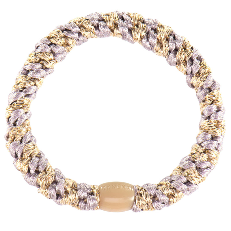 Kknekki Haarelastiekje Dusty Lavender Beige Glitter