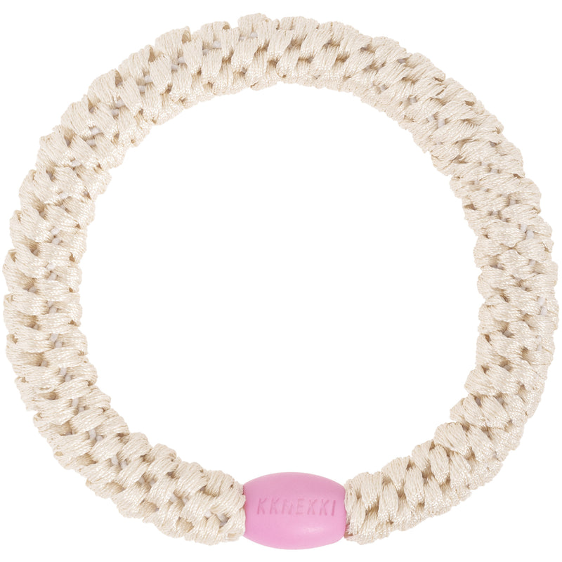 Kknekki Haarelastiekje Ivory Pink Bead
