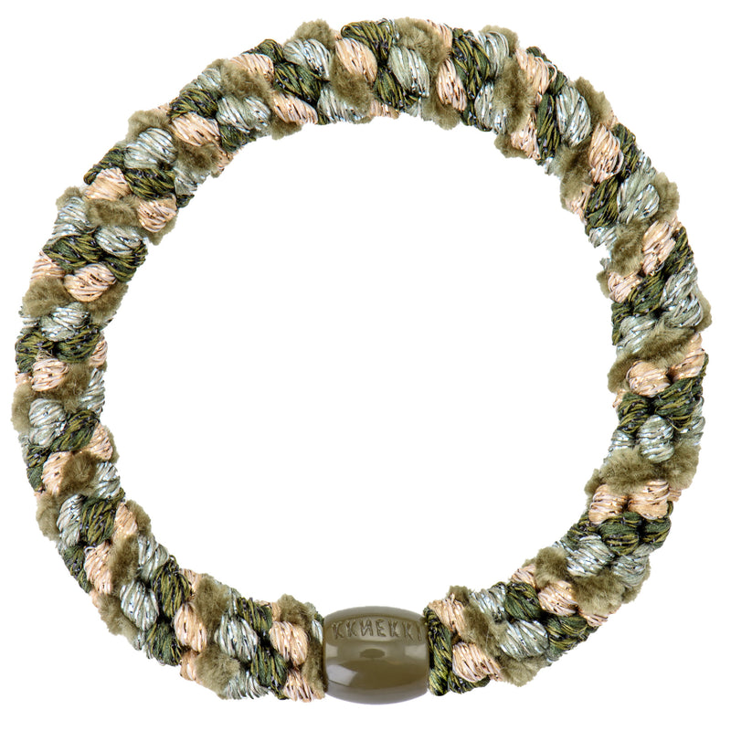 Kknekki Haarelastiekje Mix Green Beige Glitter