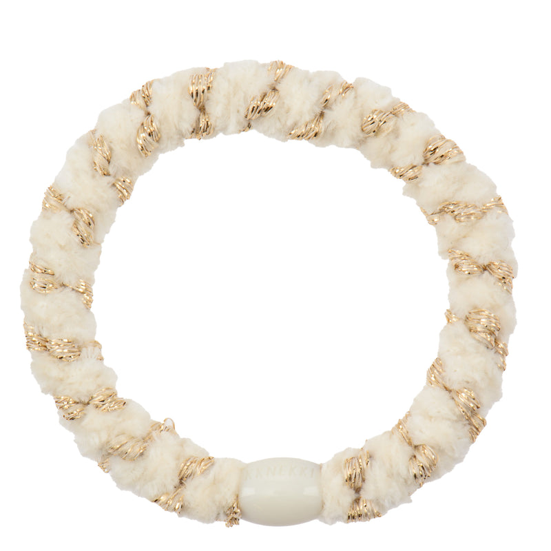 Kknekki Haarelastiekje Velvet Stripe Ivory
