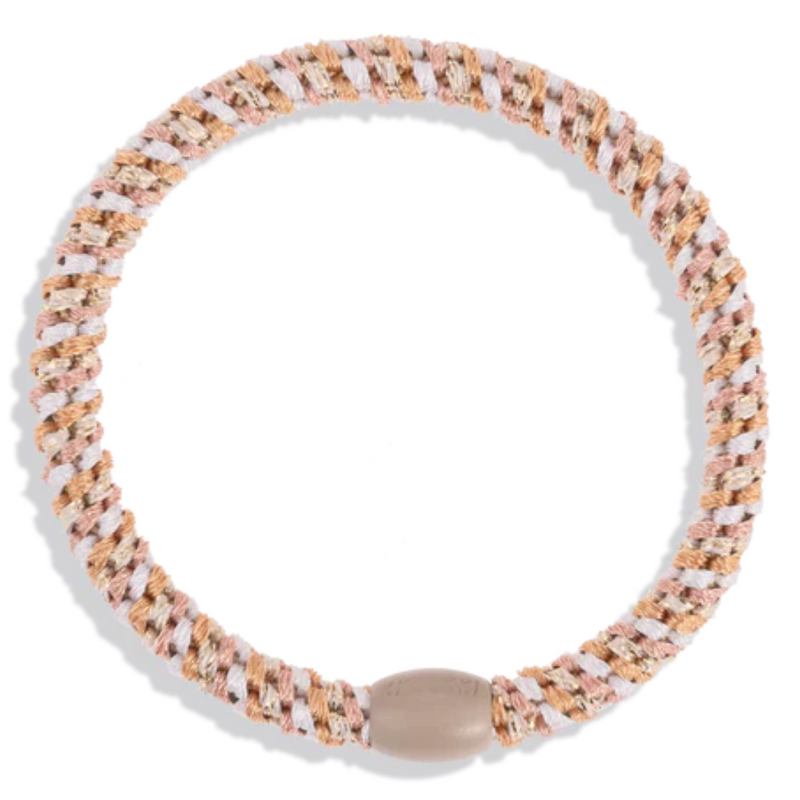 Kknekki Haarelastiekje Mix Slim Pink Nude Glitter