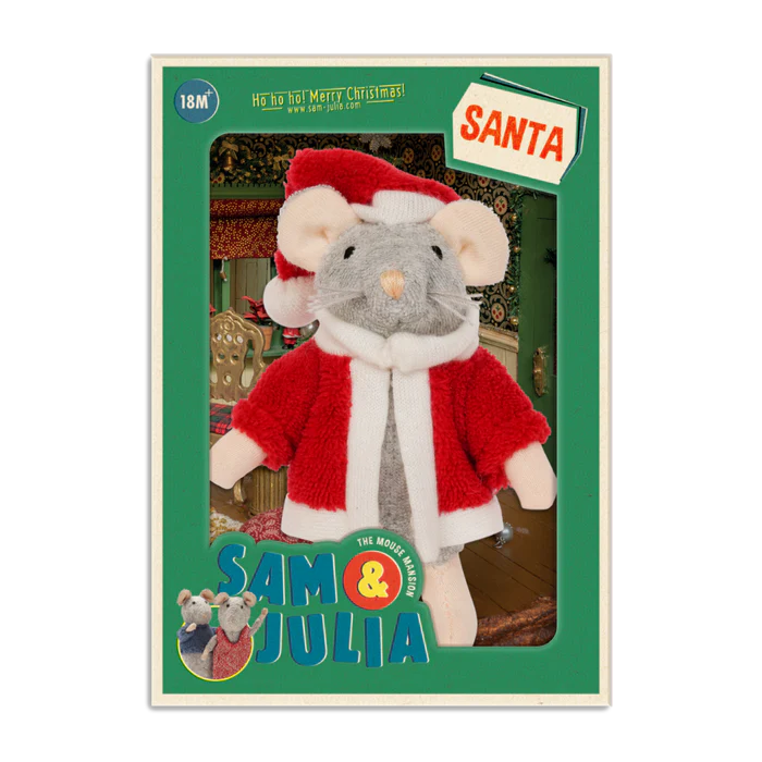 Het Muizenhuis Knuffelmuis Santa