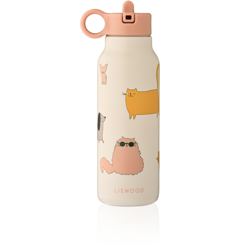 Liewood Drinkfles Falk 350 ml Cats and Dogs Sandy