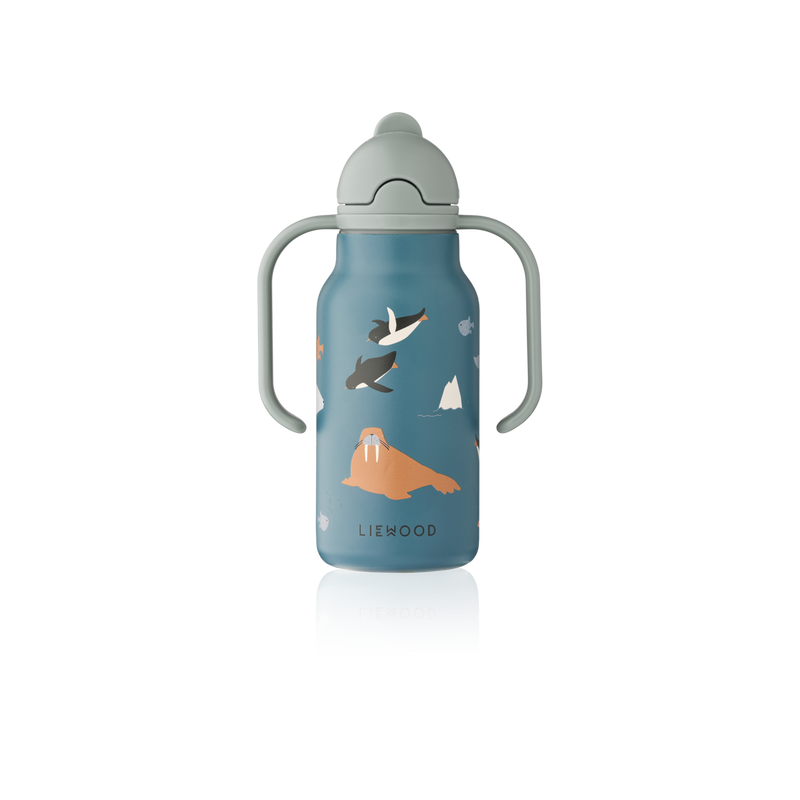 Liewood Drinkfles Kimmie Water Bottle 250 ml Arctic Sea Ocean View