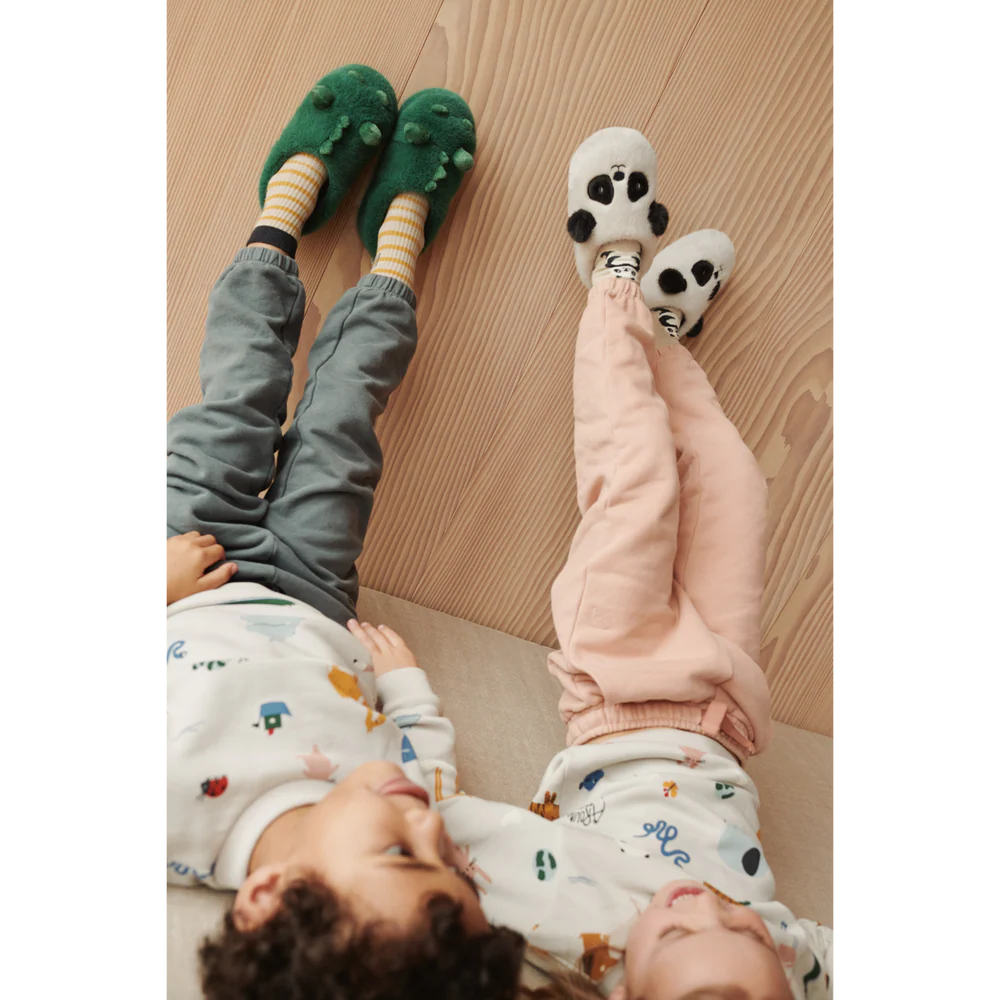Liewood Sloffen Aviaja Panda Slippers Sandy Dark Grey