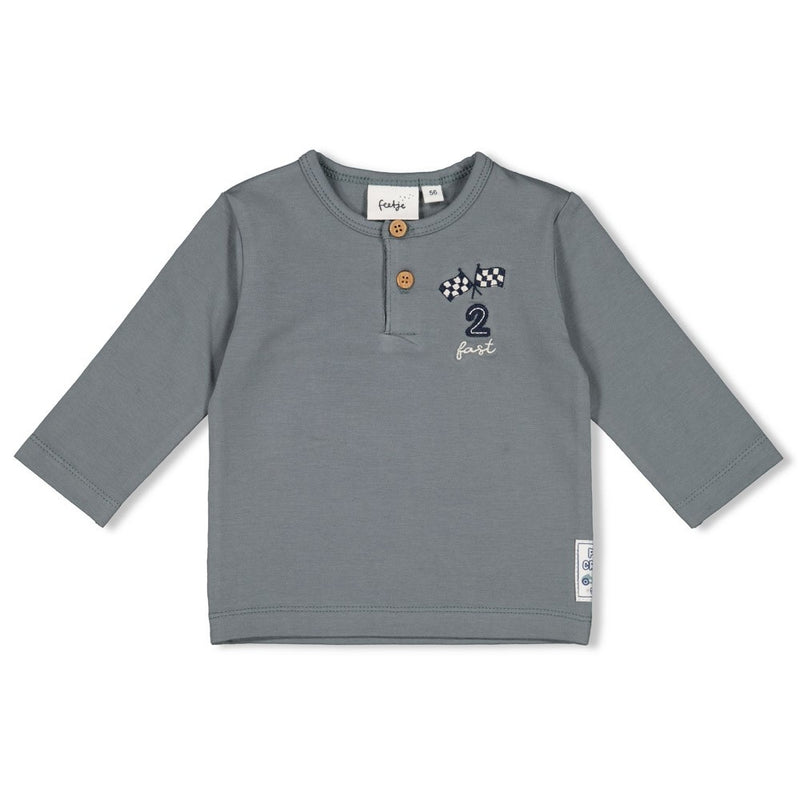 Feetje Babykleding Longsleeve Let's Go! Petrol