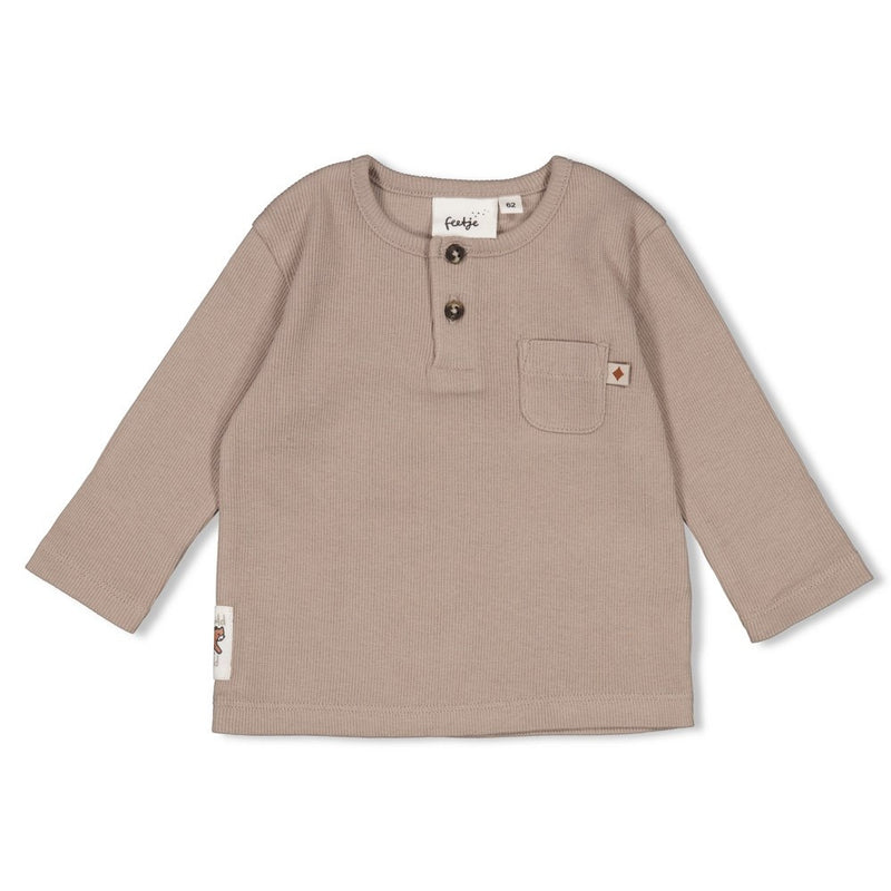 Feetje Babykleding Longsleeve Rib Wild World Grijs