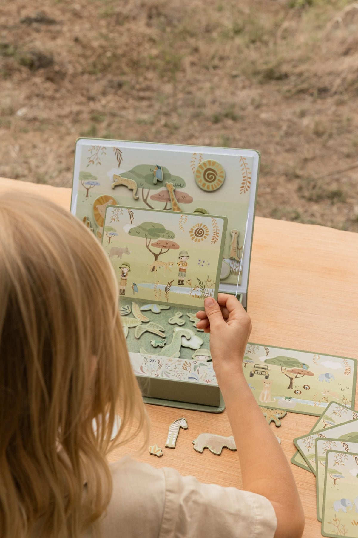 Magnetisch speelbord Safari Friends FSC