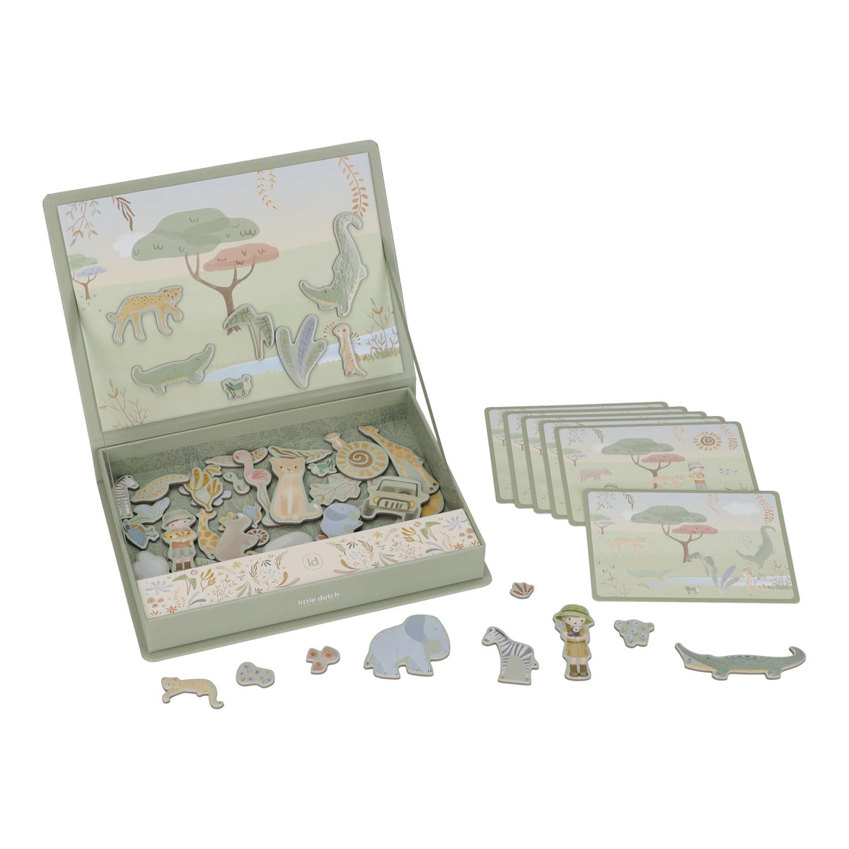 Magnetisch speelbord Safari Friends FSC