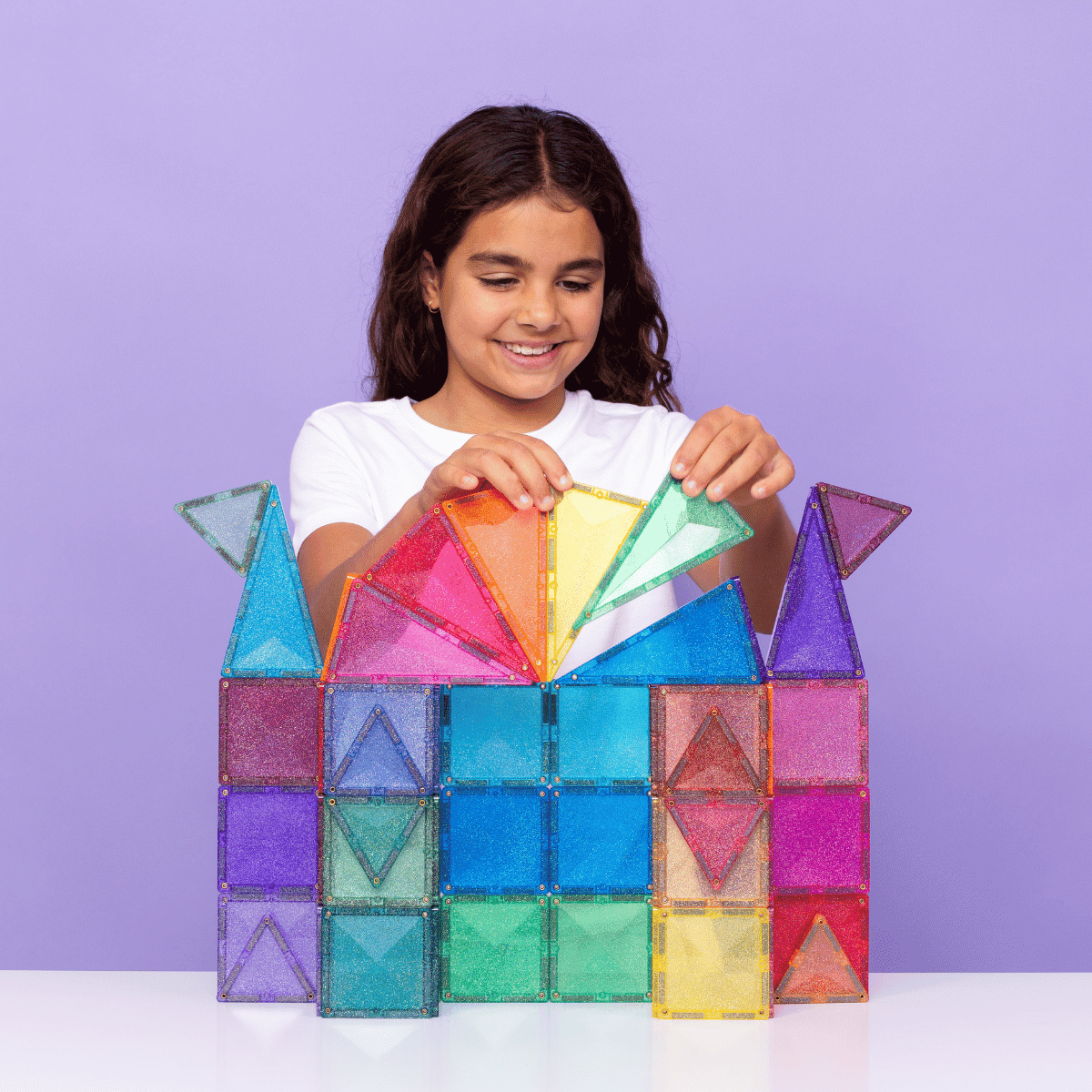 Connetix Magnetische Tegels Glitter Castle Pack 48 stuks