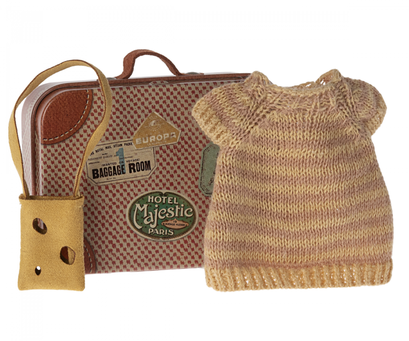 Maileg Kleding Jurk en Tas in koffertje Grote Zus Muis