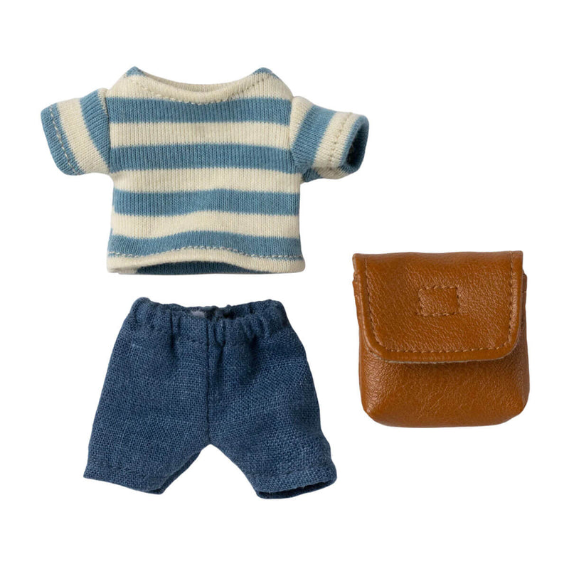 Maileg Clothes and bag, Big brother mouse - Brown