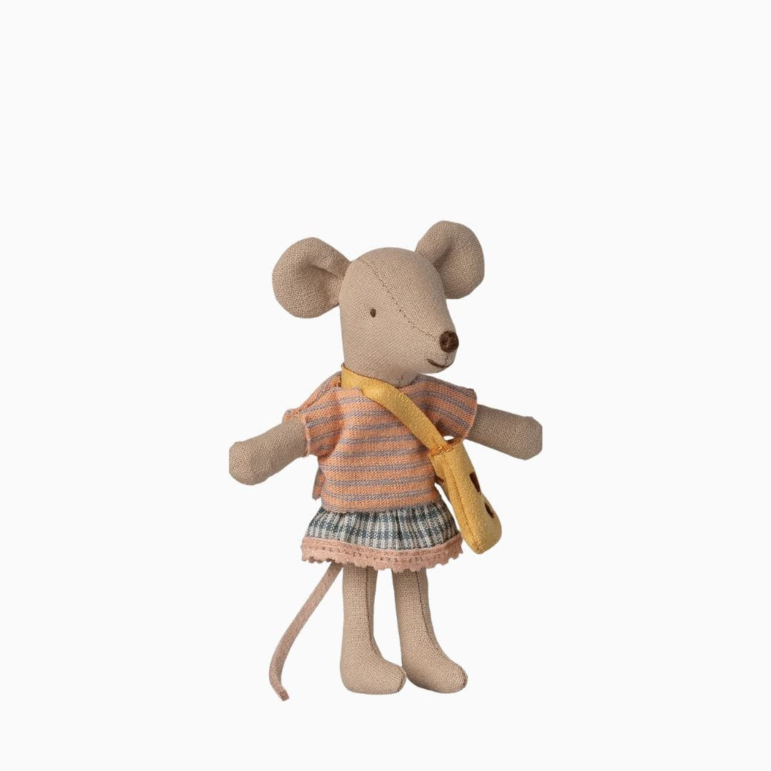 Maileg Little sister mouse with bag